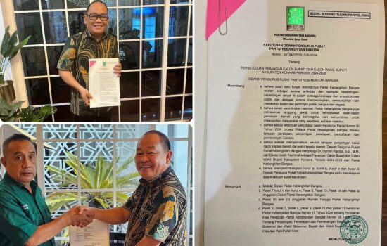 Partai PKB Resmi Jadi Pengusung Pasangan Harmin-Dessy