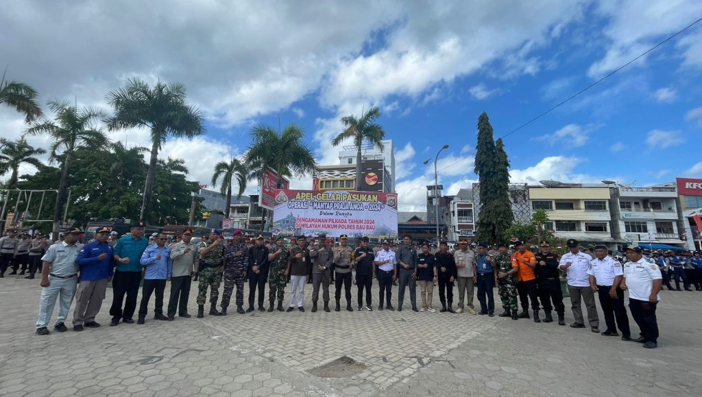 Jelang Pilkada 2024, Polres Baubau Gelar Apel Pasukan Ops Mantap Praja Anoa