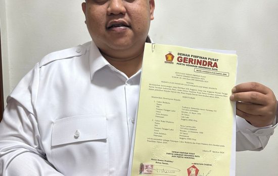 Yudhianto-Nirna Resmi Diusung Oleh Partai Gerindra Untuk Pilwali Kota Kendari Periode 2025-2030