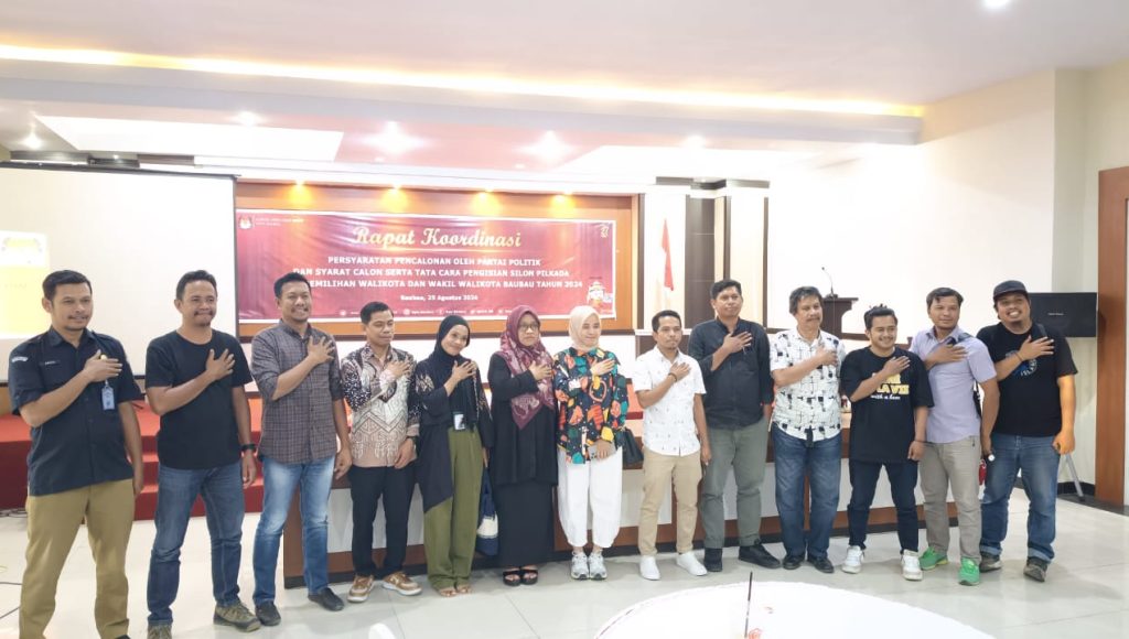 Jelang Pendaftaran Pilkada 2024, KPU Baubau Gelar Rakor Bersama Media