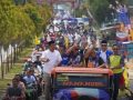 Pasangan Bersafari di Arak Keliling Kota Langara Oleh Petinggi Partai Pendukung