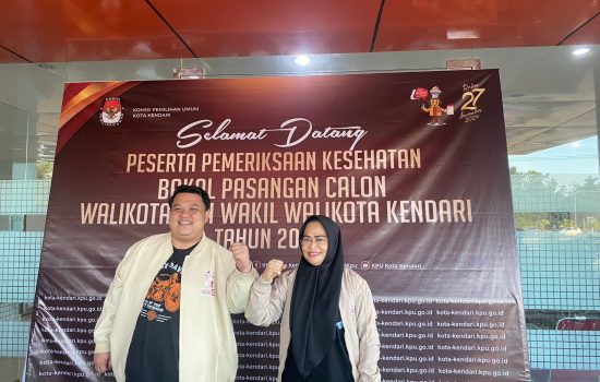 Paslon Walikota Kendari Lakukan Pemeriksaan Kesehatan Terakhir
