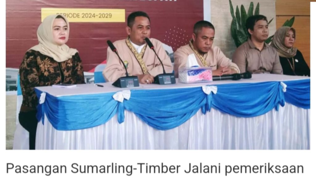 Pemkes Paslon Sumarlin - Timber Dinyatakan Sehat, Besok Pemeriksaan Psikologi