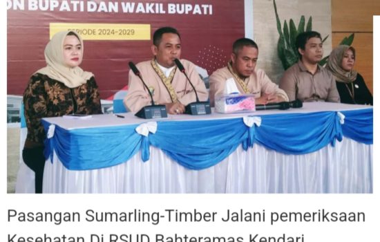Pemkes Paslon Sumarlin &ndash; Timber Dinyatakan Sehat, Besok Pemeriksaan Psikologi