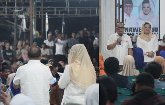 Pasangan HADIR Gelar Silaturahim di Abuki, Warga : Kami Bangga Punya Calon Bupati Putra Abuki