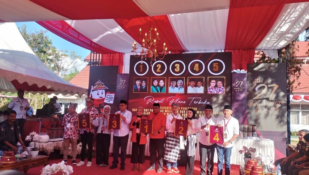 KPU Tetapkan Nomor Urut Pasangan Calon Walikota dan Wakil Walikota Baubau