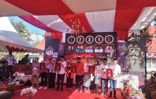 KPU Tetapkan Nomor Urut Pasangan Calon Walikota dan Wakil Walikota Baubau