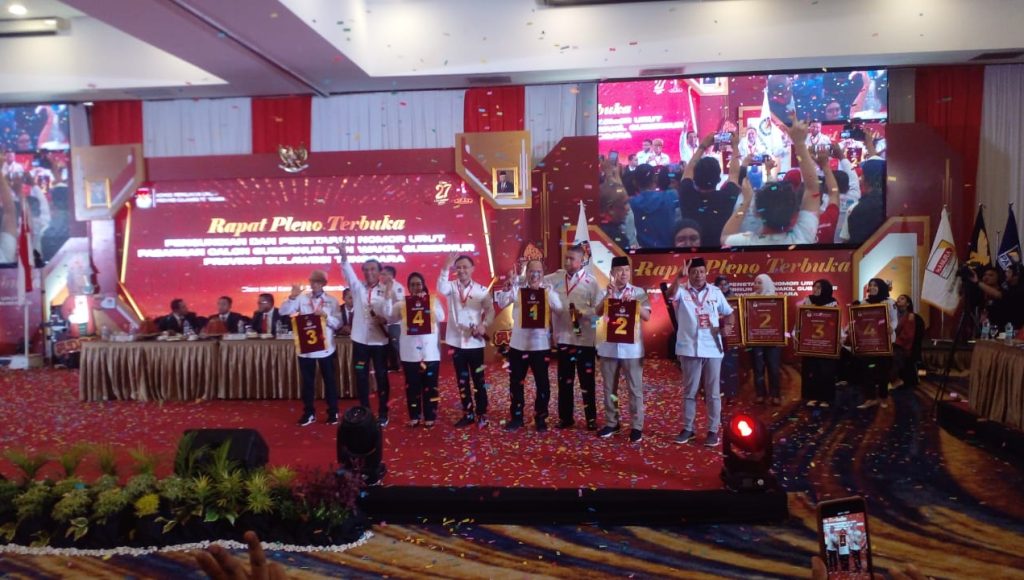 Paslon Gubernur dan Wakil Gubernur Sultra Resmi Kantongi Nomor Urut