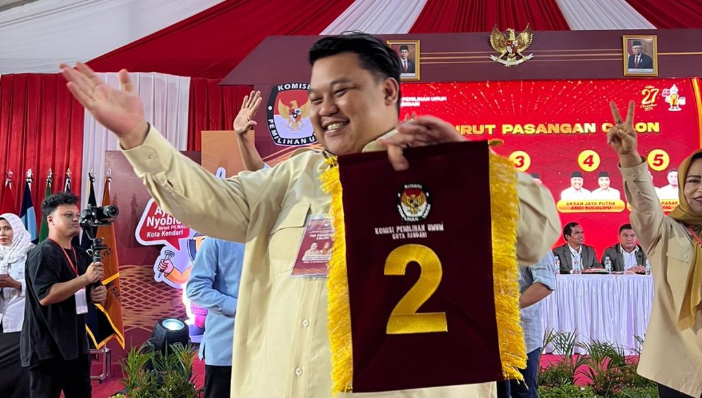 KPU Menetapkan Nomor Urut Paslon Dalam Pilwalkot Kendari, Yudhianto : Nomor 2 simbol Kemenangan