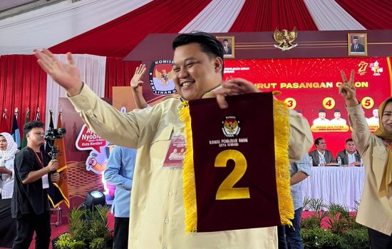 KPU Tetapkan Nomor Urut Paslon Dalam Pilwalkot Kendari, Yudhianto : Nomor 2 simbol Kemenangan