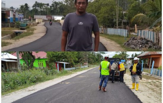 Berkat Harmin Ramba, Warga Lawulo Andabia Nikmati Jalan Aspal