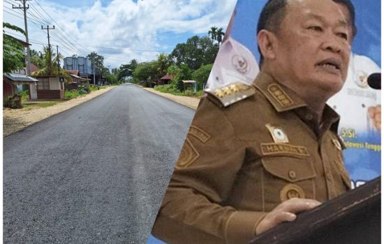 Ruas Jalan di Konawe Kembali di Aspal Berkat Mantan Pj Bupati