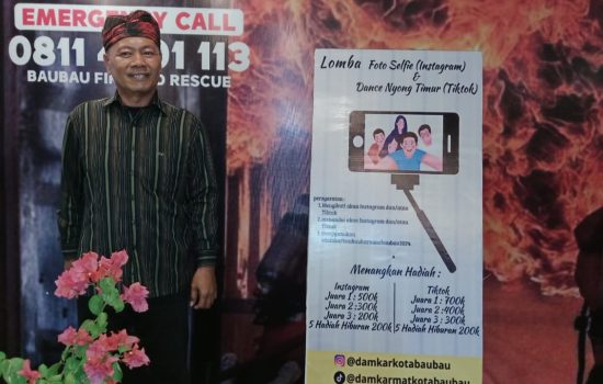 Meriahkan Haroana Baubau, Damkar Gelar Lomba Foto Selfie dan Dance Nyong Timur