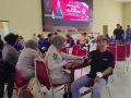 Bidang Humas Polda Sultra menggelar kegiatan donor darah Dalam rangka memperingati Hari Jadi Humas Polri ke-73, di Aula Dharana Lastarya Polda Sultra, Selasa (29/10/2024)