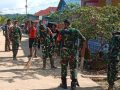 Koramil 1417-01 Wawonii Kolaborasi Bersama Masyarakat Lakukan Kerja Bakti