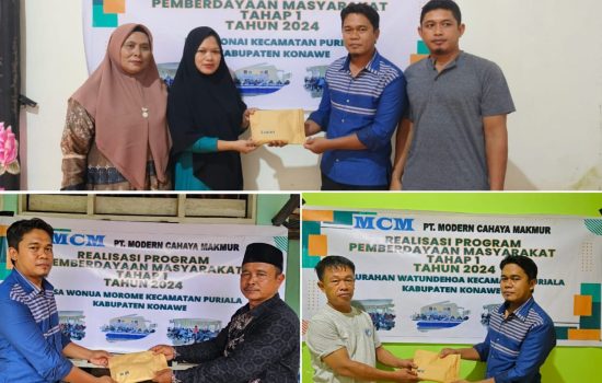 Tiga Desa di Puriala Terima Bantuan PPM dari PT MCM