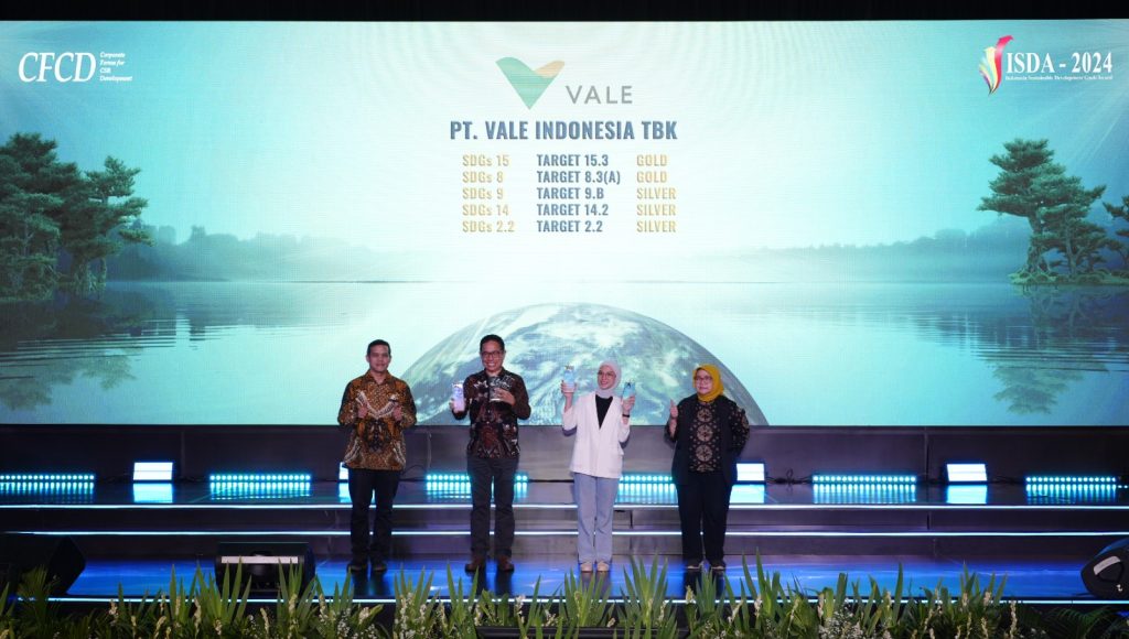 PT Vale Raih Lima Penghargaan Indonesia Sustainable Development Goals 2024