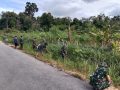 Babinsa Koramil 1417-01/Wawonii Bersihkan Semak Belukar yang Menjalar ke Bahu Jalan