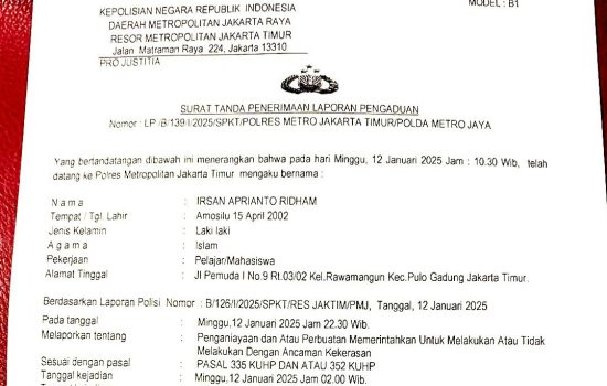 Pj Bupati Busel Ridwan Badallah Dilaporkan ke Polres Metro Jakarta Timur, Terancam 1 Tahun Penjara