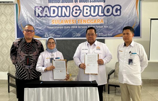 Kadin Sultra dan Bulog Jalin Kerja Sama Kembangkan UMKM Berbasis Rumah Pangan Kita