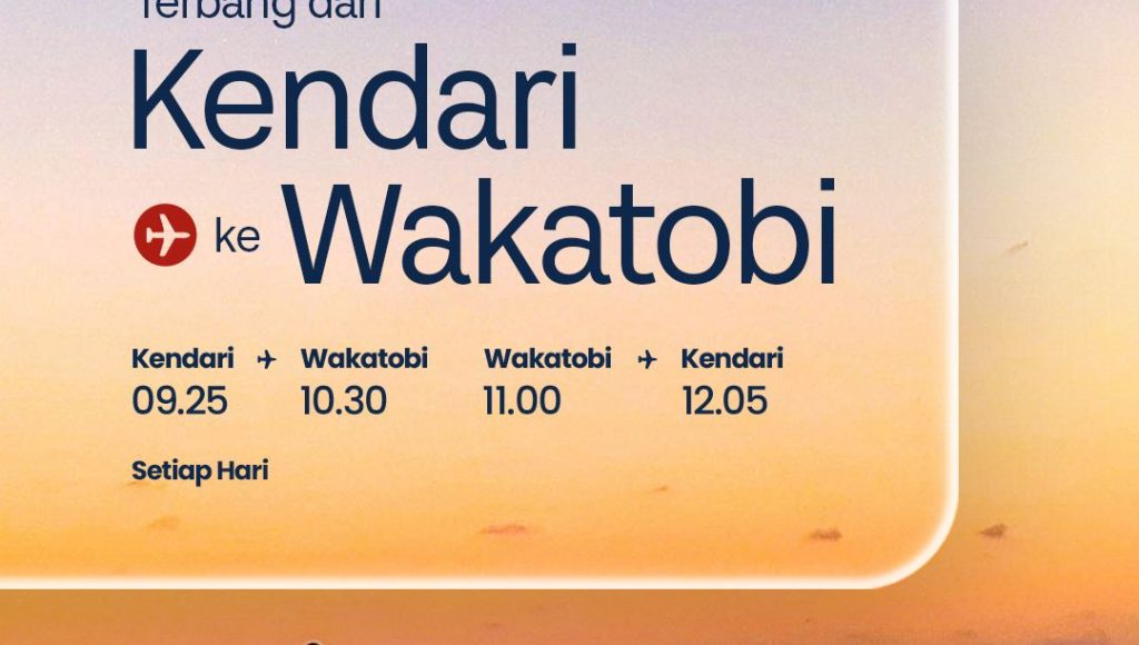 Wings Air Buka Rute Kendari–Wakatobi, Akses Mudah ke Surga Bahari