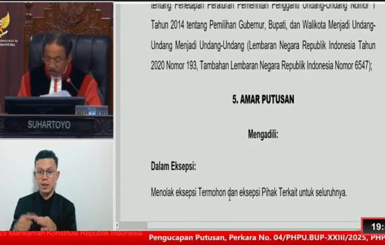 MK Menolak Gugatan PHPU Buton Tengah