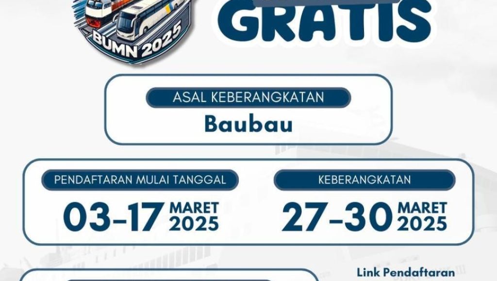 Mudik Gratis BUMN 2025, ASDP Sediakan Kapal Feri untuk Pemudik Dari Baubau