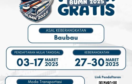Mudik Gratis BUMN 2025, ASDP Sediakan Kapal Feri untuk Pemudik Dari Baubau
