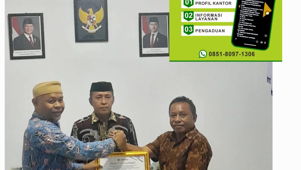 Dapat penghargaan Ombudsman, Dinsos Butur Kualitas Tertinggi Zona Hijau