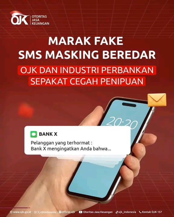 Marak Penipuan Fake SMS Masking, OJK dan Perbankan Sepakat Lakukan Pencegahan
