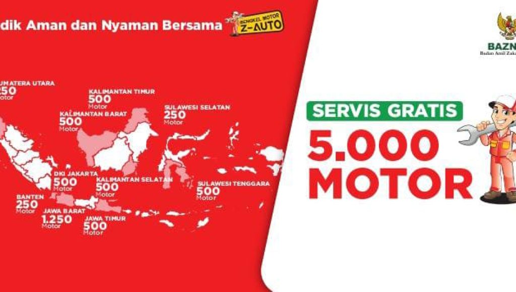 BAZNAS Sultra Gelar Ganti Oli Gratis untuk 500 Pemudik dan Ojol