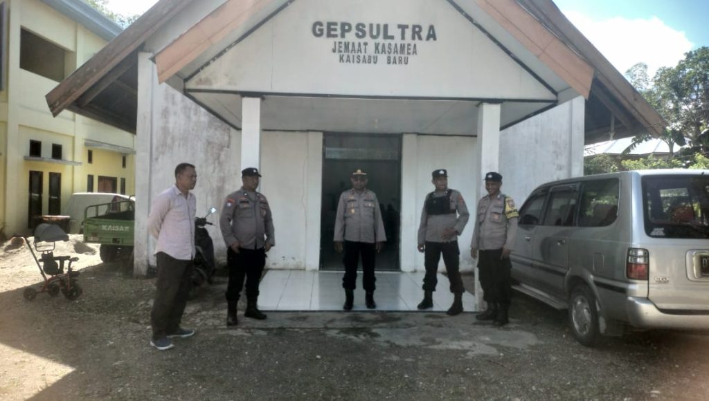Polres Baubau Kerahkan Personel Amankan Ibadah Kenaikan Isa Al-Masih di Seluruh Gereja