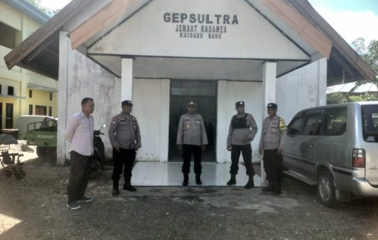 Polres Baubau Kerahkan Personel Amankan Ibadah Kenaikan Isa Al-Masih di Seluruh Gereja