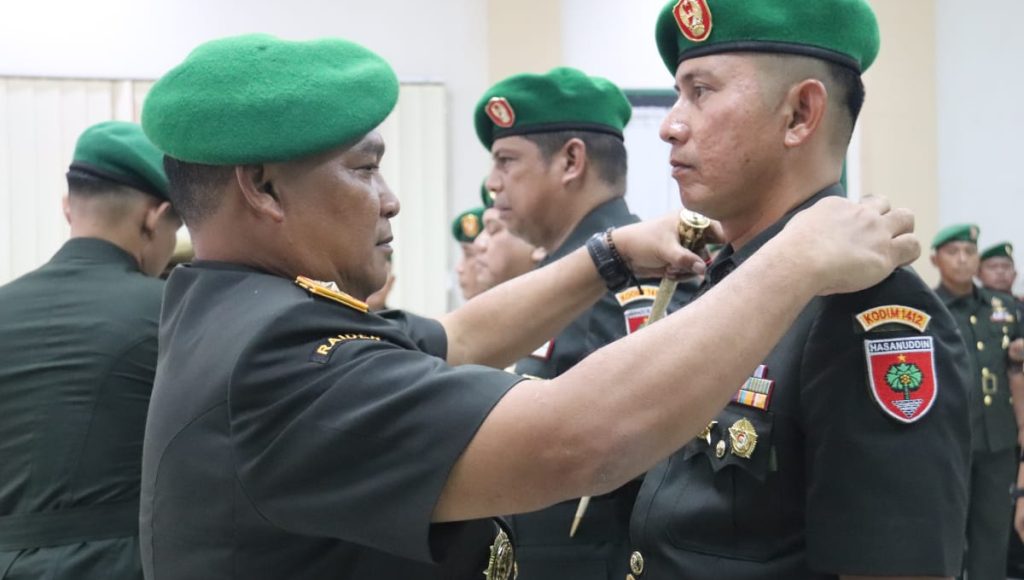 Dandim 1412/Kolaka Berganti, Sertijab digelar di Aula Tamalaki Korem 143/Halu Oleo Kendari