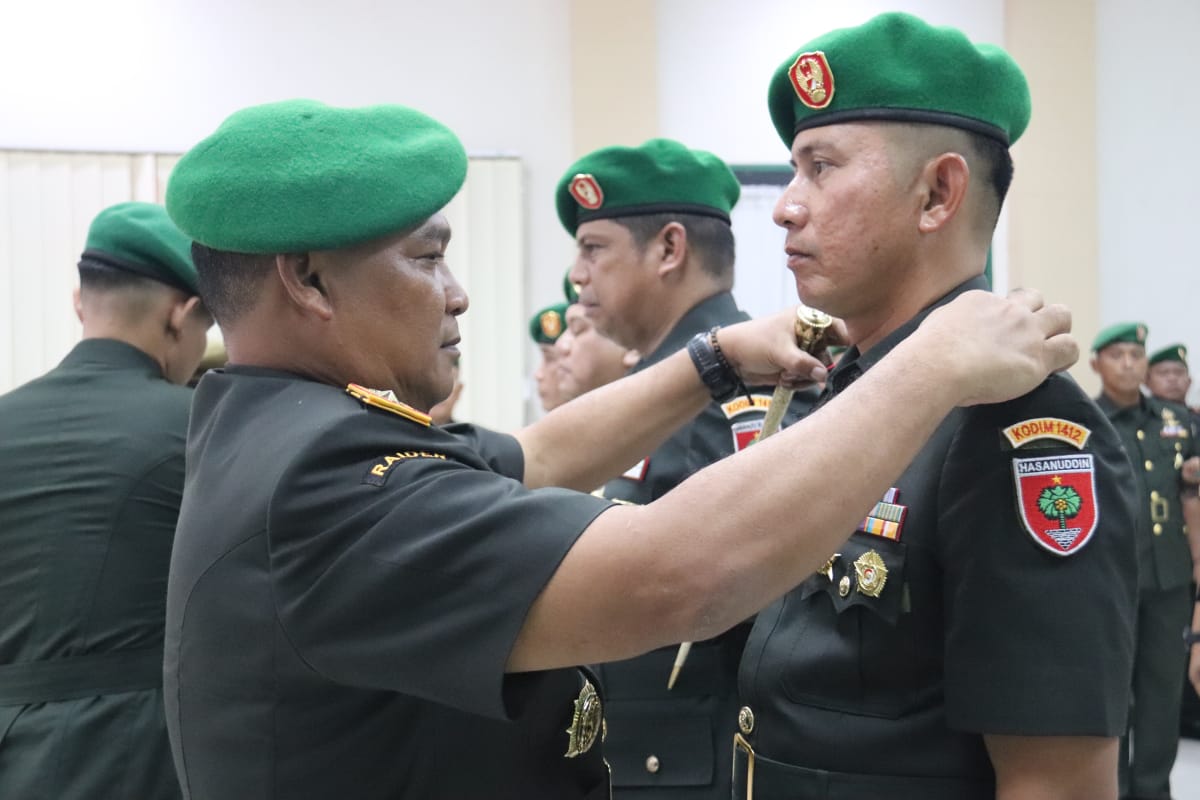 Dandim 1412/Kolaka Berganti, Sertijab digelar di Aula Tamalaki Korem 143/Halu Oleo Kendari