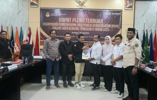 KPU Kota Kendari Tetapkan 238.801 Pemilih dalam PDPB Triwulan II 2025