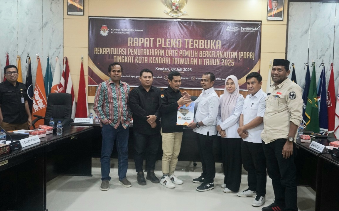 KPU Kota Kendari Tetapkan 238.801 Pemilih dalam PDPB Triwulan II 2025