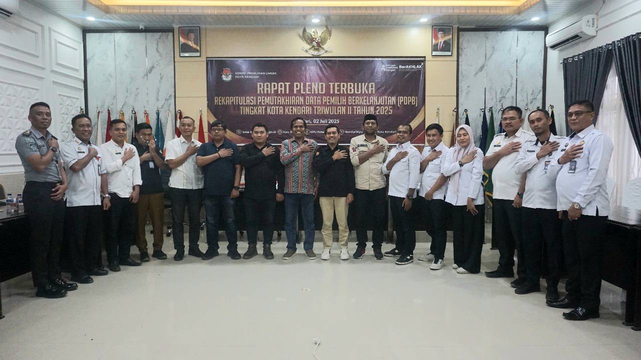 KPU Kota Kendari Tetapkan 238.801 Pemilih dalam PDPB Triwulan II 2025