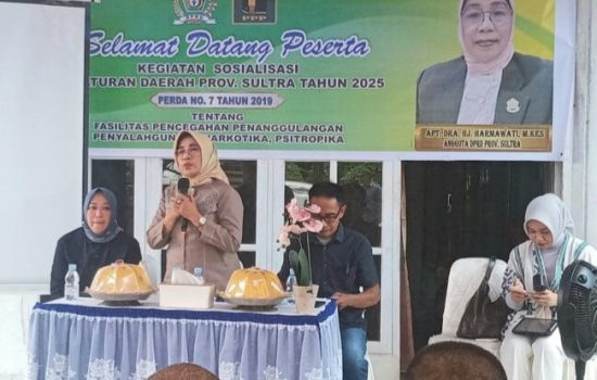 Anggota Komisi IV DPRD Sultra Harmawati Sosialisasi Perda Pencegahan Narkoba: Benteng Ketahanan Keluarga