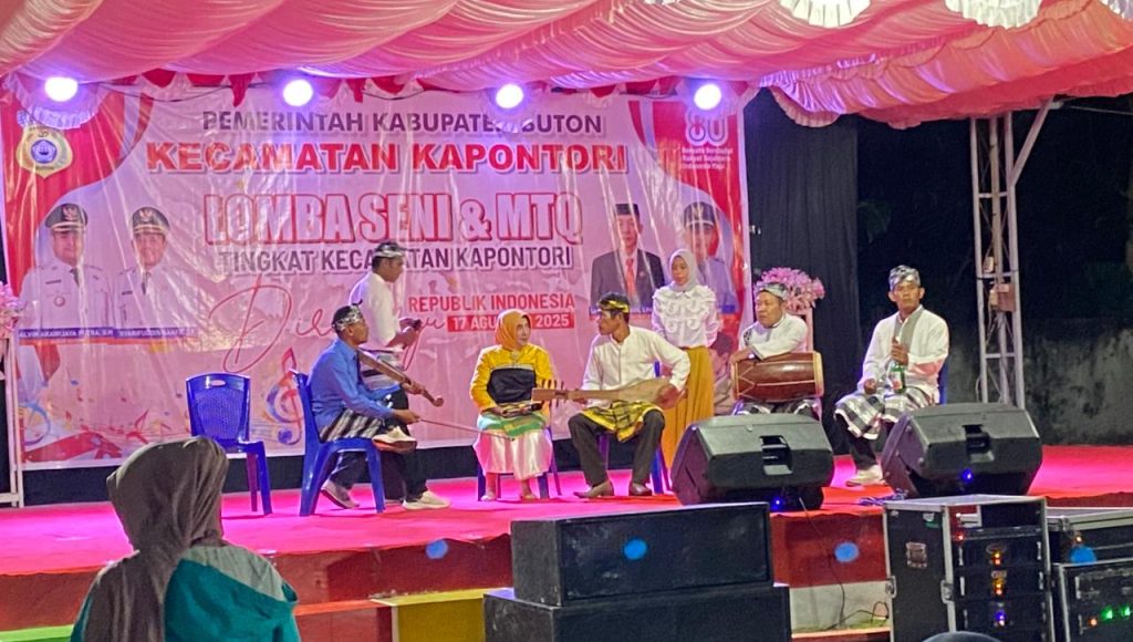 Lomba Gambus HUT RI ke-80 di Kapontori, Desa Lambusango Ikut Tampil Meriah