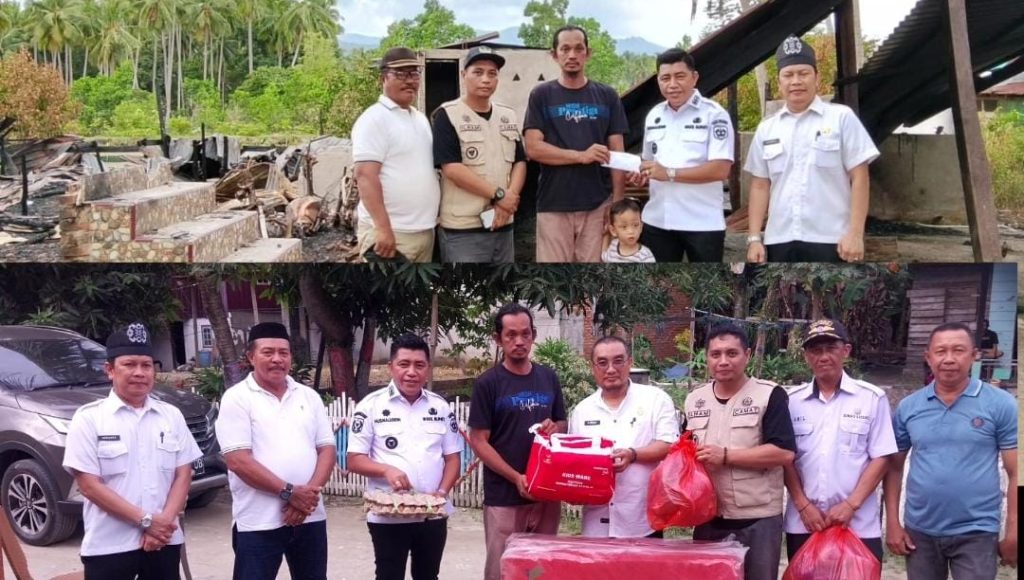 Wakil Bupati Kolaka Kunjungi Korban Kebakaran di Kecamatan Wolo Desa Babarina