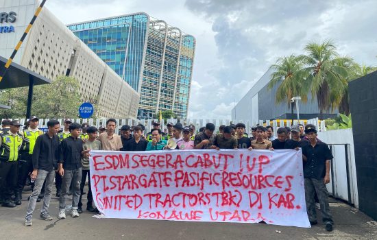 Merusak Lingkungan di Konut, Koalisi Mahasiswa Sultra Geruduk Induk PT. Stargate di Jakarta