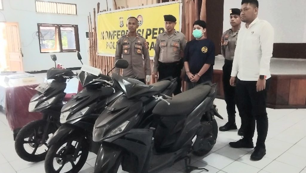 Satreskrim Polres Baubau Ringkus Pelaku Pencurian Motor di Tiga Lokasi Berbeda
