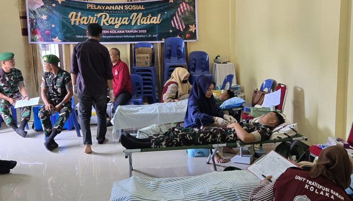 Panitia Natal Bersama Pemda Kolaka Gelar Donor Darah