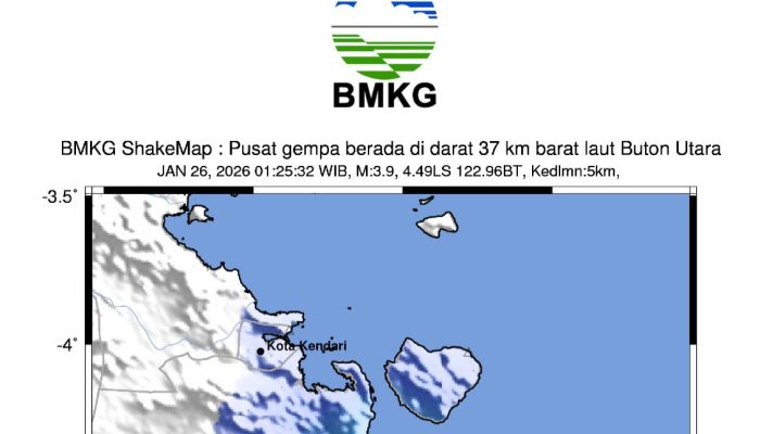 Buton Utara Diguncang Gempa Tektonik Akibat Sesar Aktif