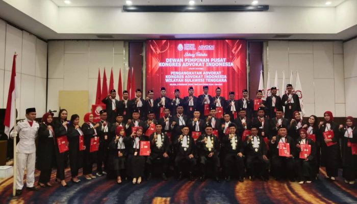 Lantik 41 Advokat Baru di Sultra, KAI Perkuat Sinergi Polri-ASN dan Soroti Tantangan KUHAP Baru
