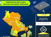 Waspada! BMKG Keluarkan Peringatan Dini Cuaca Ekstrem di Sejumlah Wilayah Sulawesi Tenggara