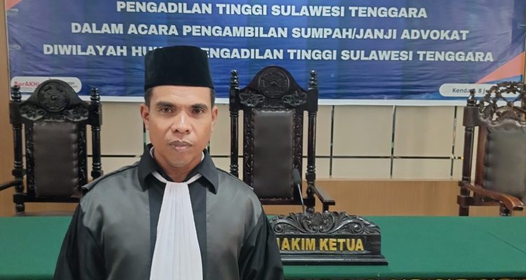 Perkuat Advokasi Pers, Wakil Ketua PWI Sultra Resmi Dilantik Menjadi Advokat PERADI