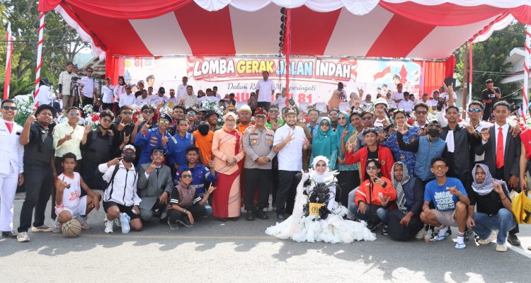 Semangat Nasionalisme Menggema di Pasarwajo Lewat Gerak Jalan Indah