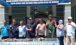 Cegah Halinar, Lapas Baubau Gelar Razia dan Tes Urine Warga Binaan